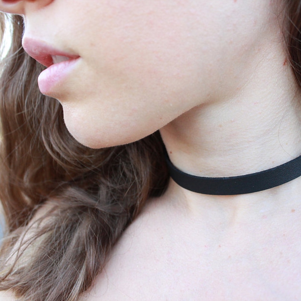 Love Culture Black Leather Choker